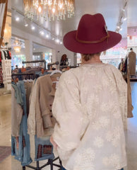 Floral Imprint Top Tea Stain