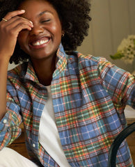 Frank & Eileen Orange Green Blue Plaid Eileen