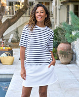 Perry Tee Navy Stripe