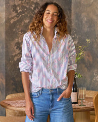 Barry Stripe + Pink Flowers Shirt