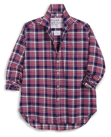 Eileen Button Down Black Red Plaid