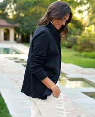 Dublin Navy Knit Blazer
