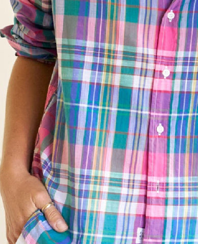 Eileen Coastal Bloom Plaid