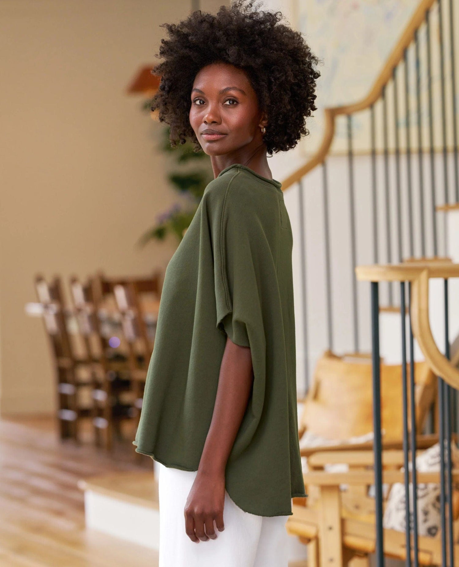 Olive Capelet in Caper (One Size)