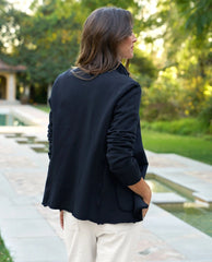 Dublin Navy Knit Blazer