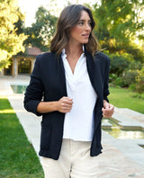 Dublin Navy Knit Blazer