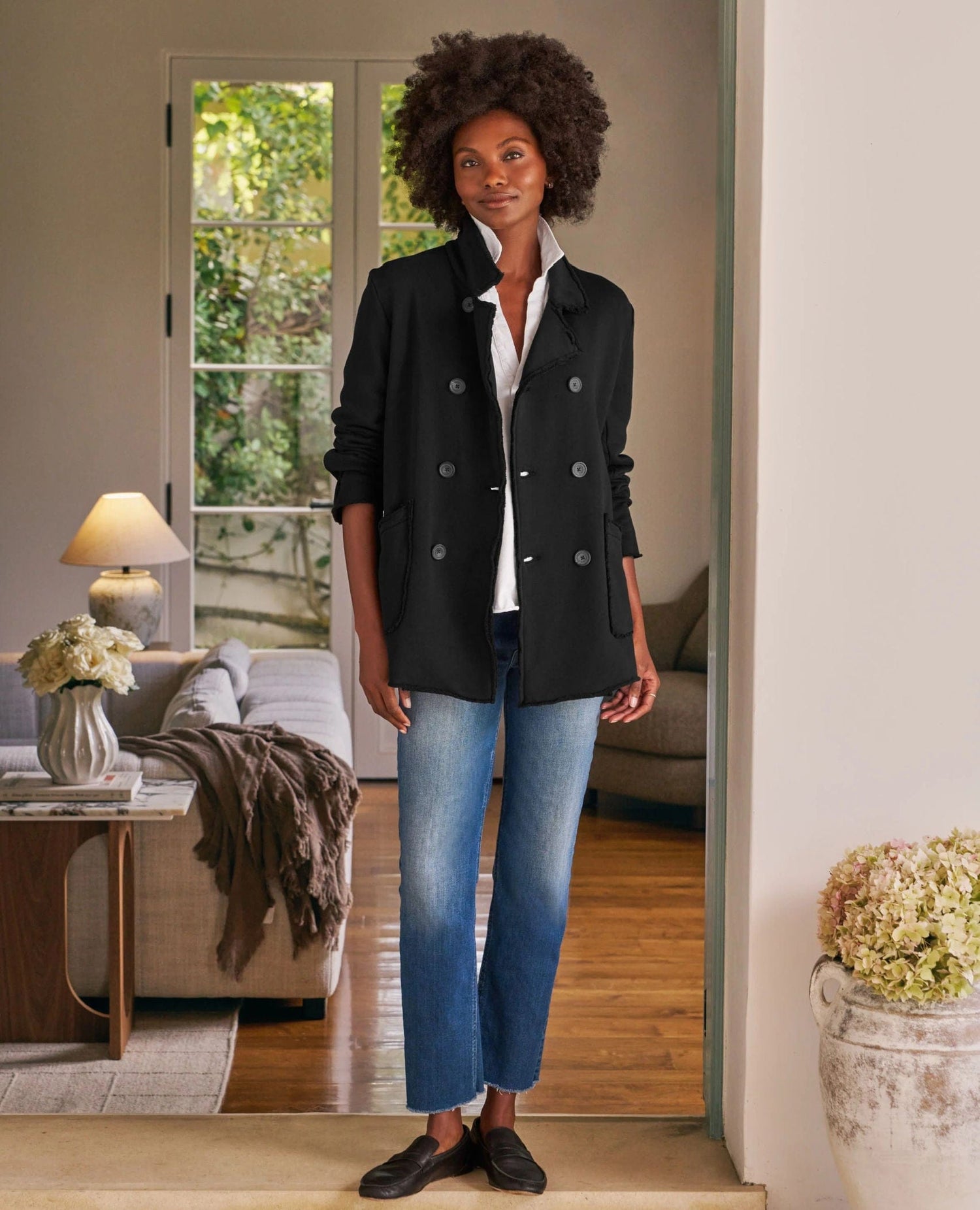 Frank & Eileen Peacoat Black