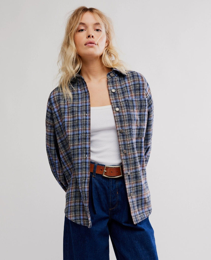 Ashley Flannel Shirt Blue Combo