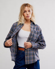 Ashley Flannel Shirt Blue Combo