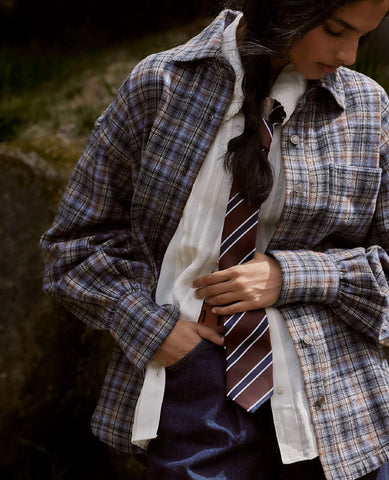 Ashley Flannel Shirt Blue Combo