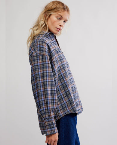 Ashley Flannel Shirt Blue Combo