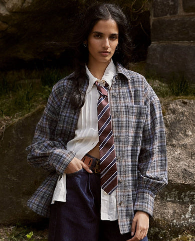 Ashley Flannel Shirt Blue Combo