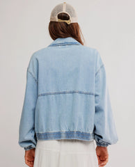 Birdie Denim Track Jacket Mockingbird