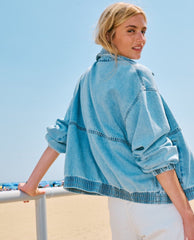 Birdie Denim Track Jacket Mockingbird