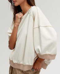 Free People Everything Pullover Cream