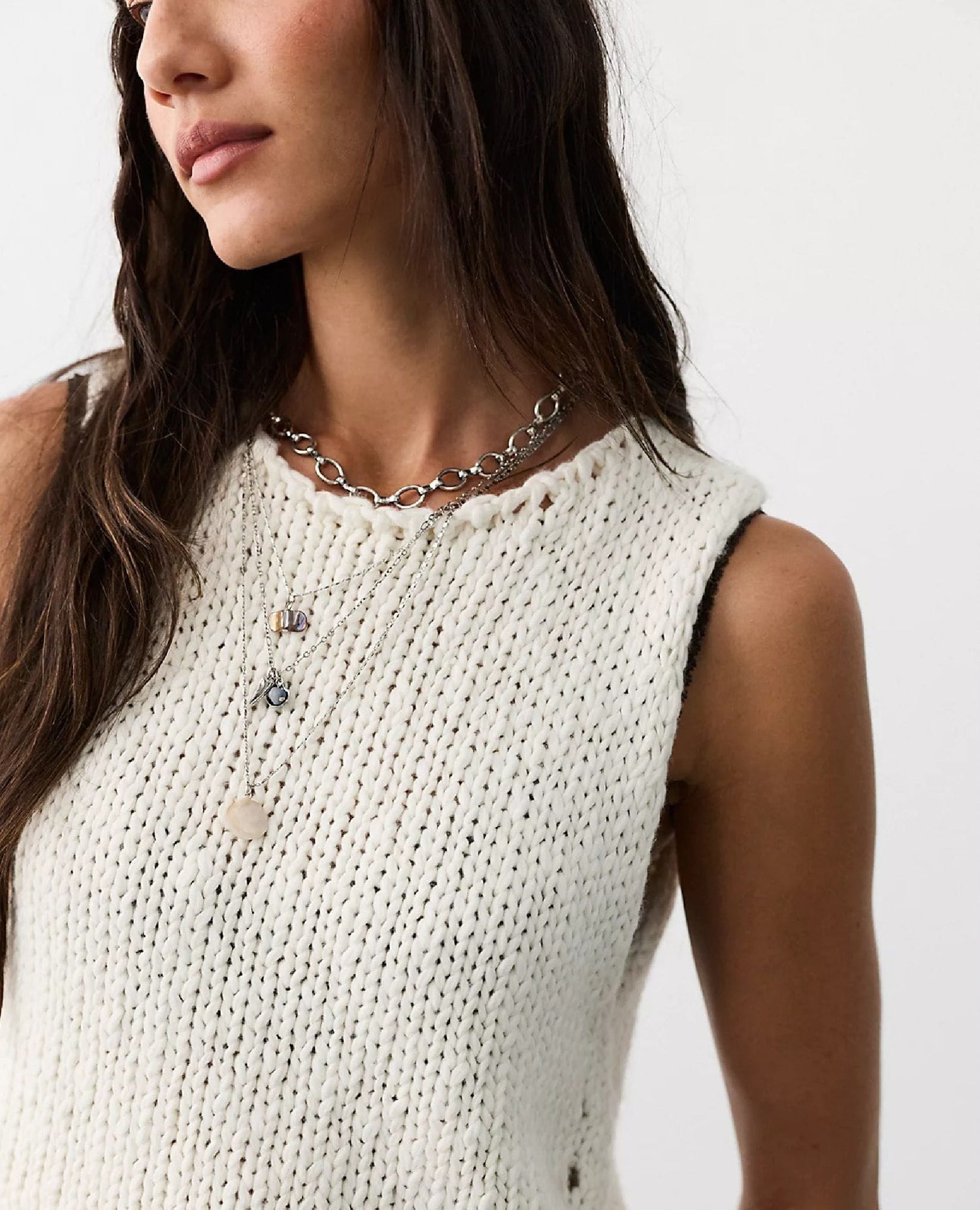 Opal Sweater Tank Ivory