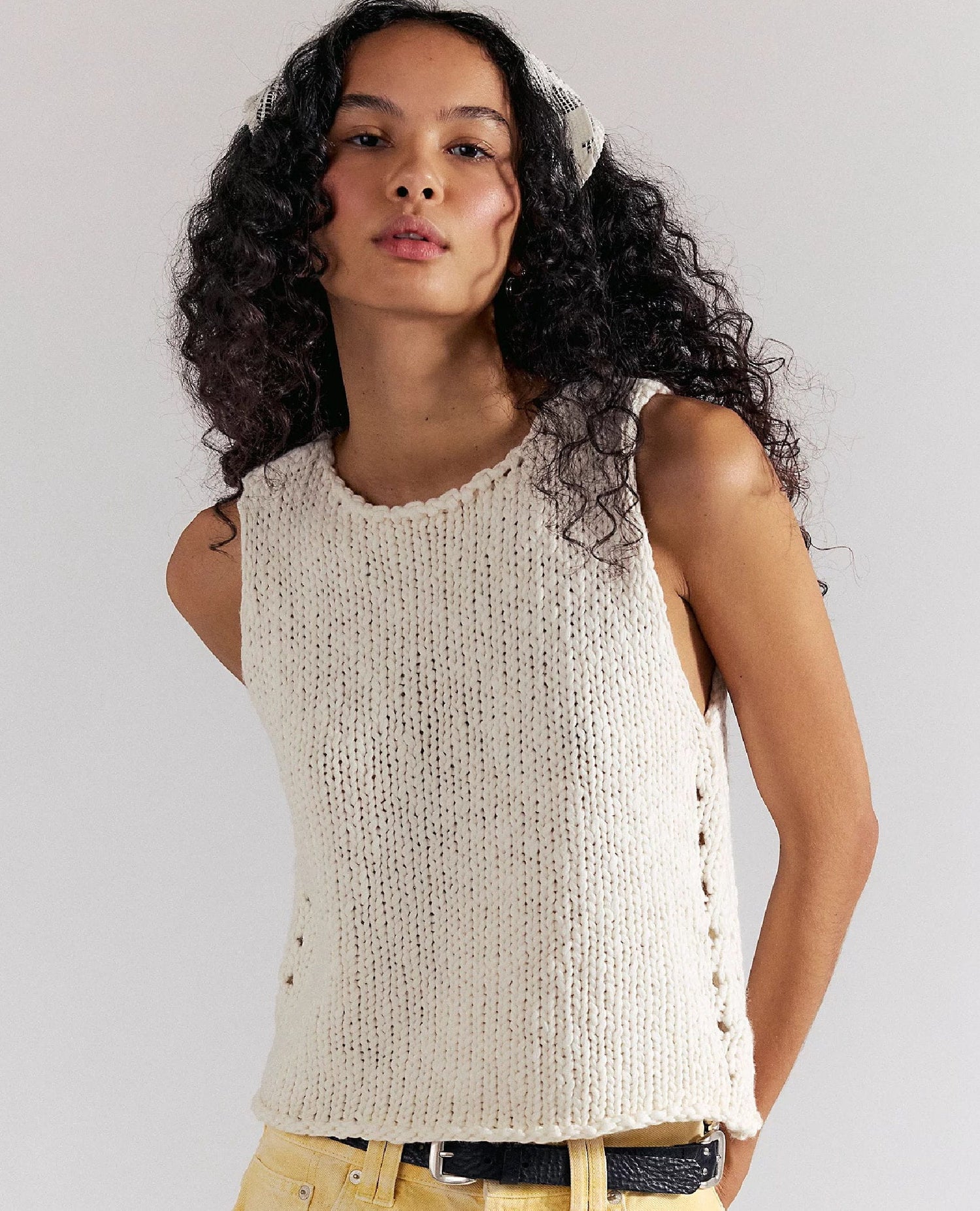 Opal Sweater Tank Ivory
