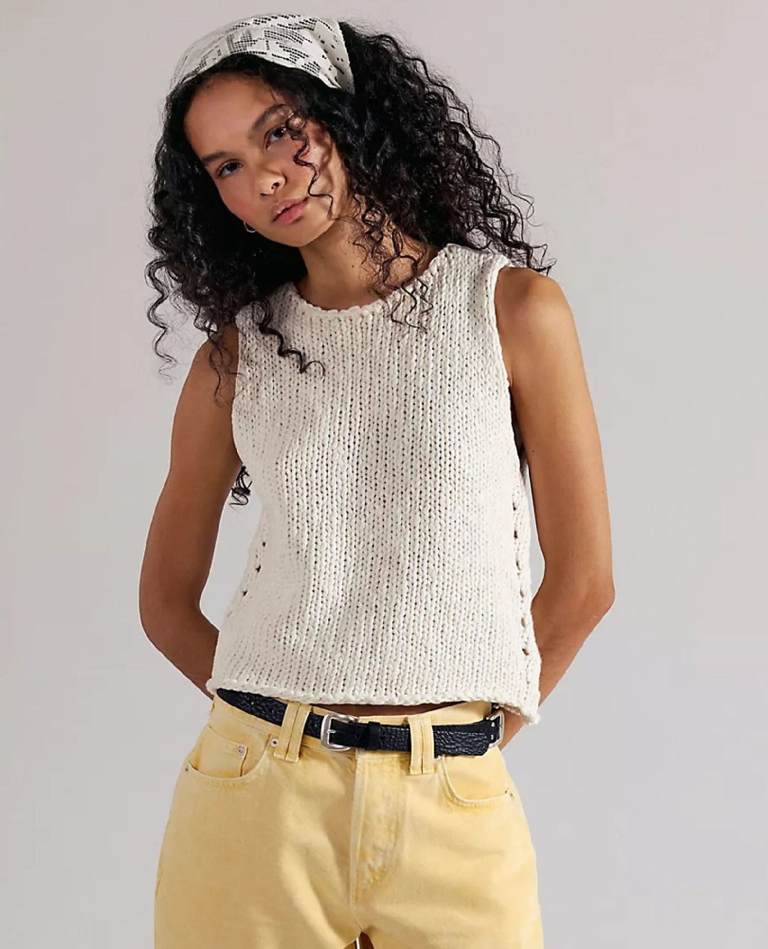Opal Sweater Tank Ivory