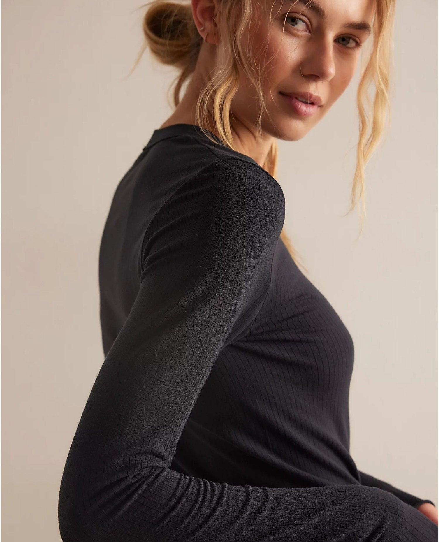 So Soft Long Sleeve Top Black