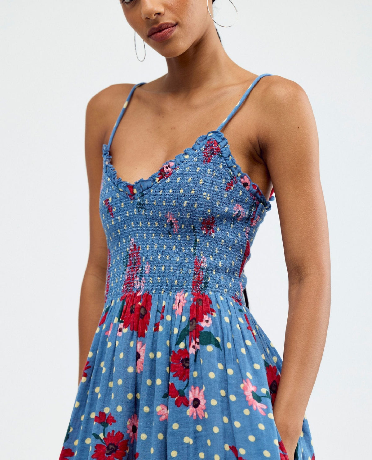 Sweet Nothings Midi Dress Blue