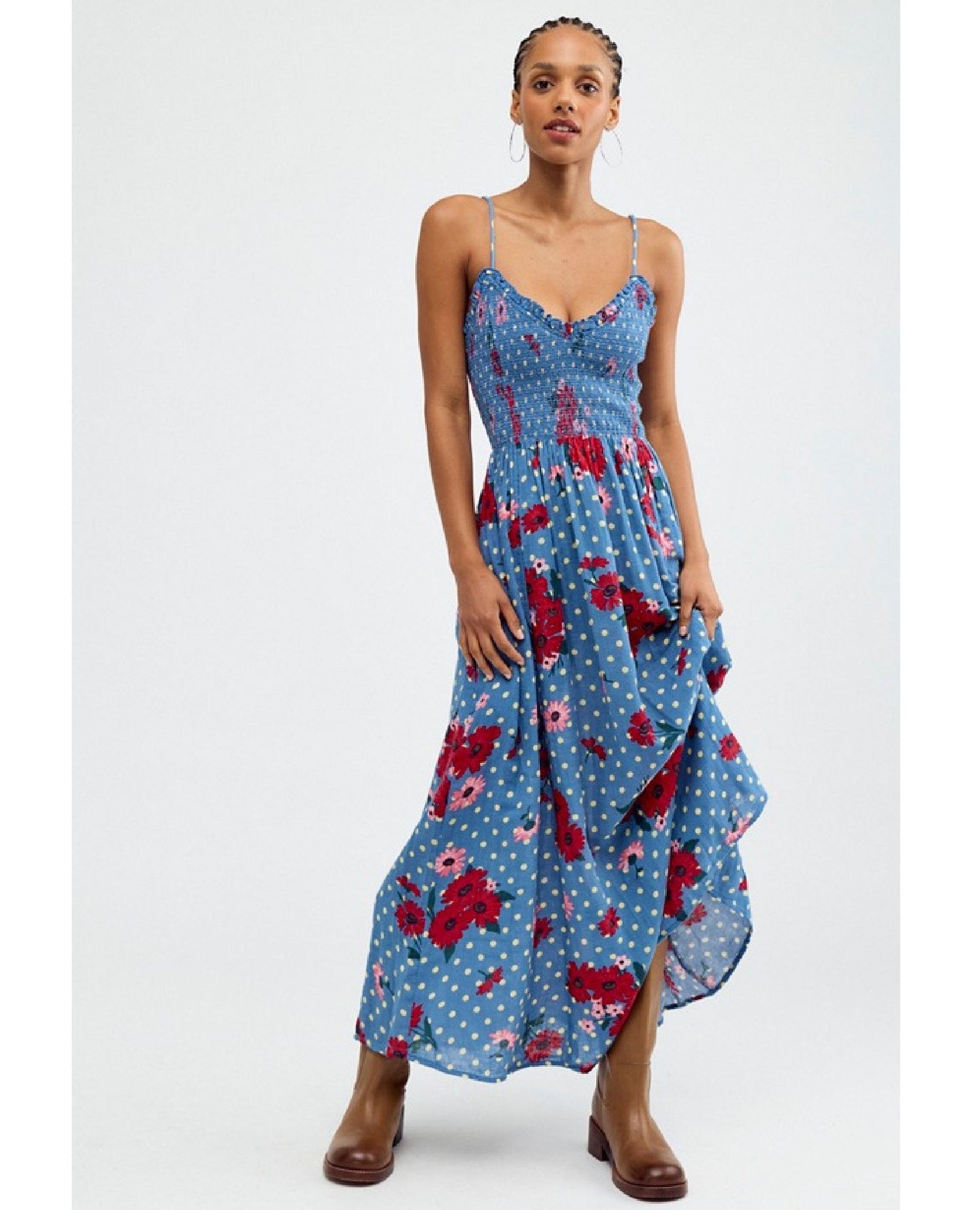 Sweet Nothings Midi Dress Blue