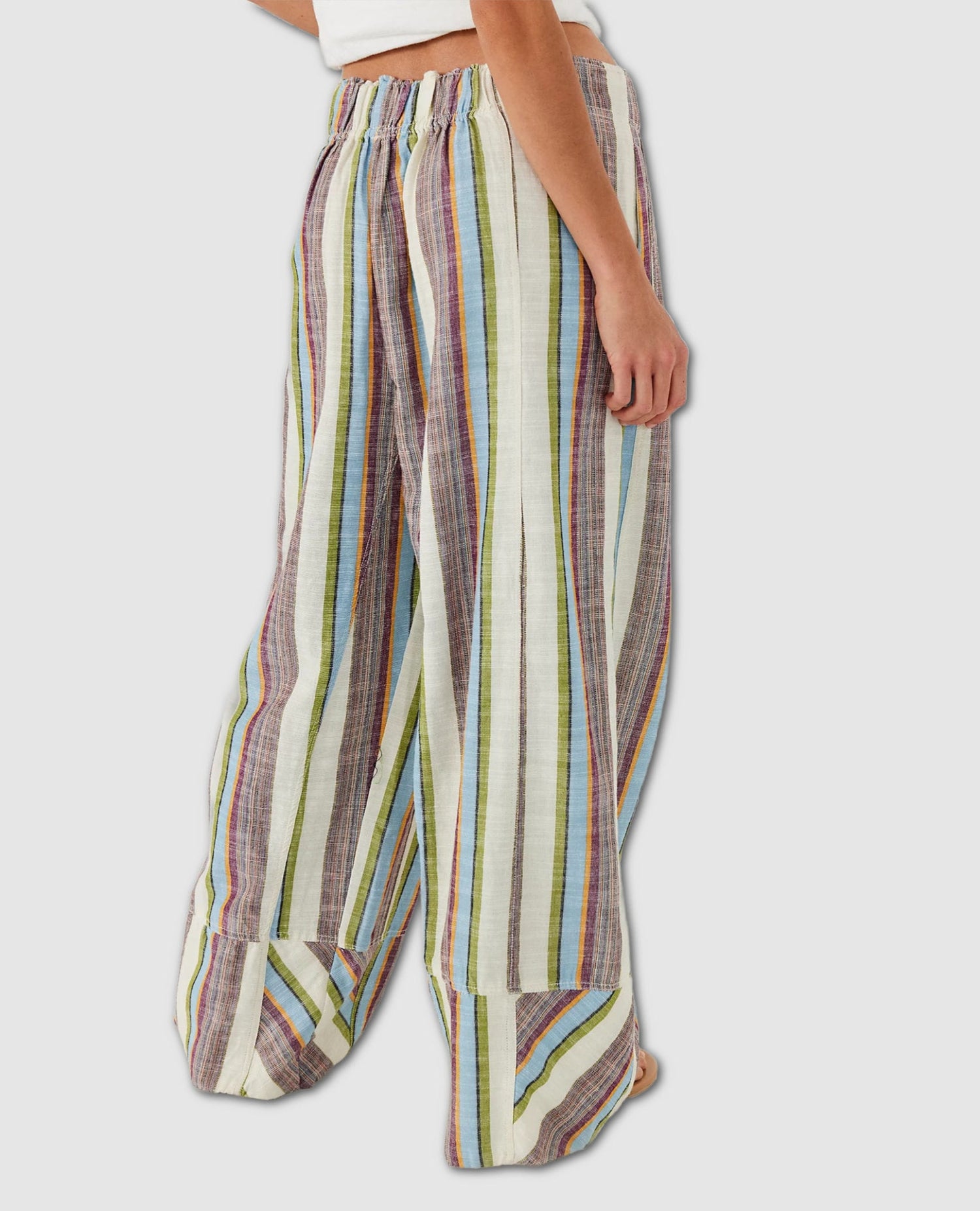 Linen Stripe Pant Ivory Combo