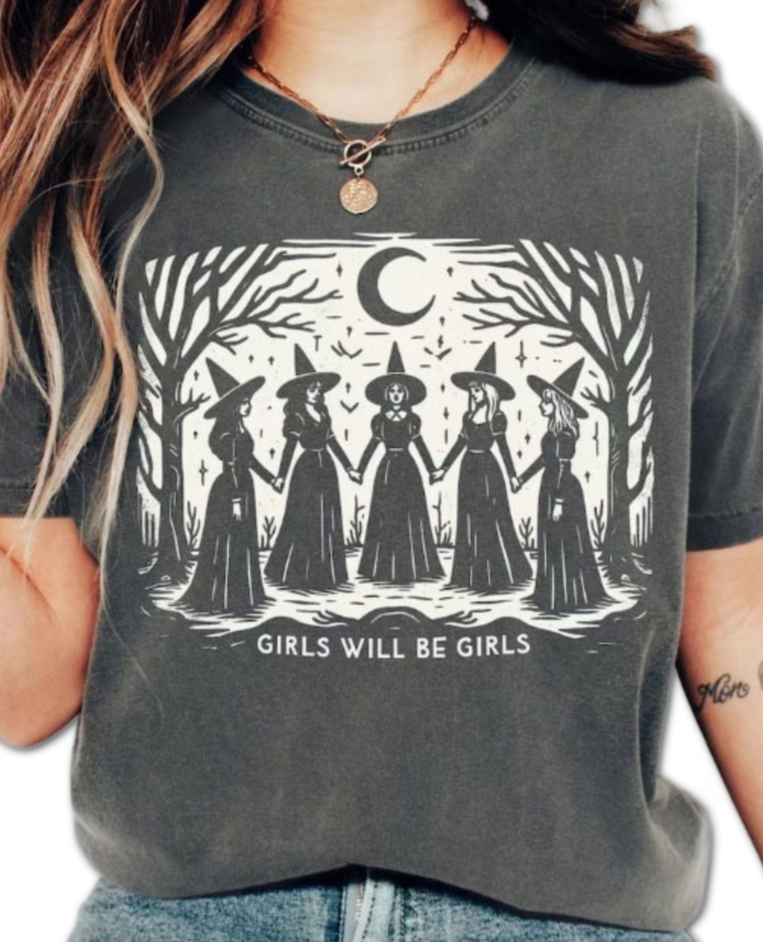 Girl Will Be Girls Tee in Black