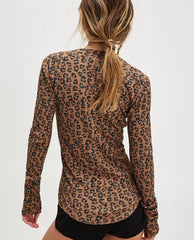 Free People Going Places Cardi Thermal Leopard