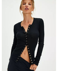 Going Places Cardi Thermal Black