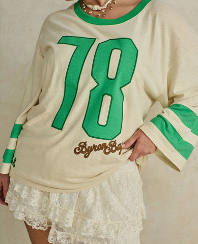 Homecoming Biker Tee Green Fields