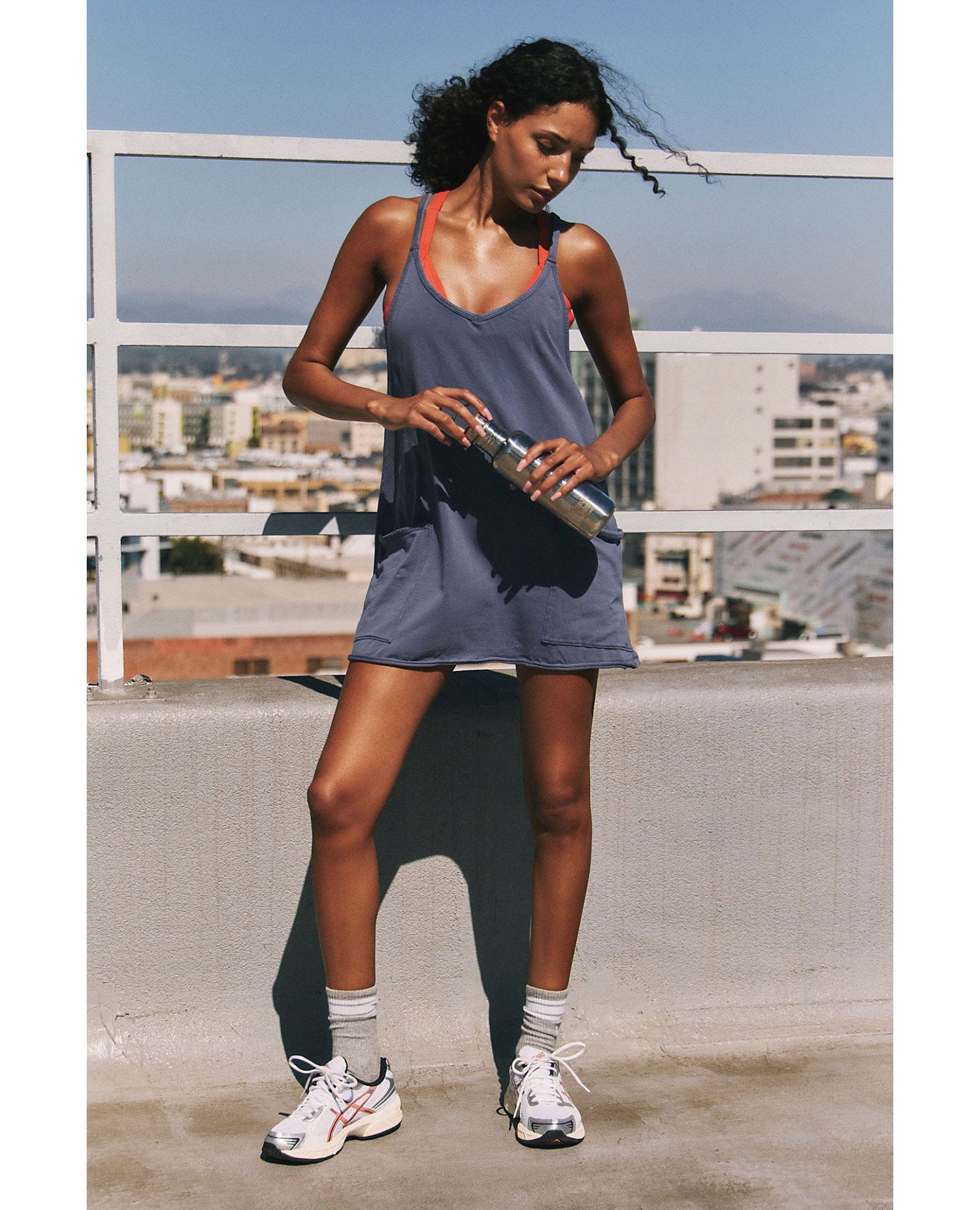 Hot Shot Mini Dress Blue Indigo