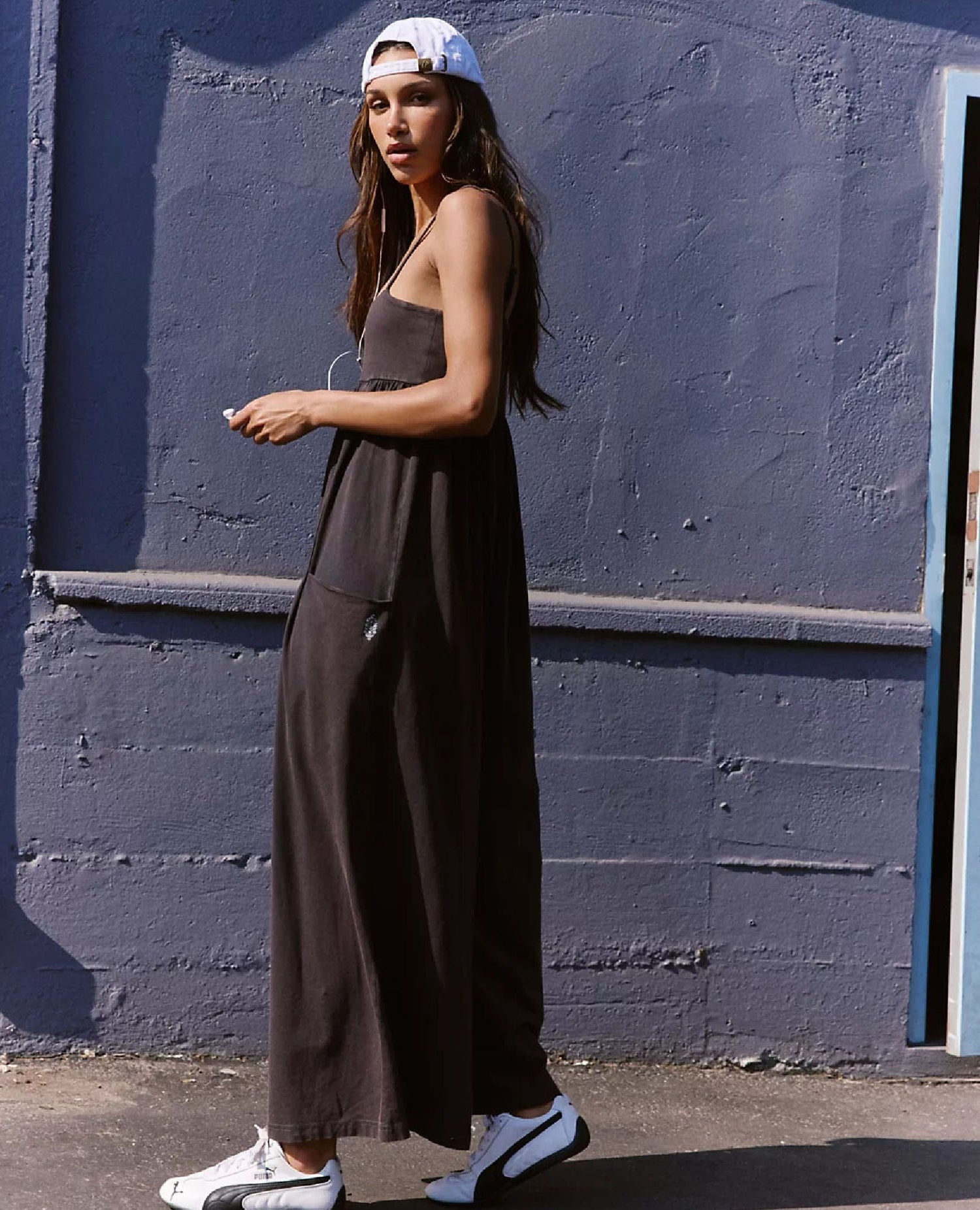 Hot Shot Strappy Black Onesie