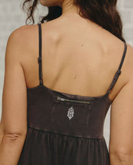 Hot Shot Strappy Black Onesie