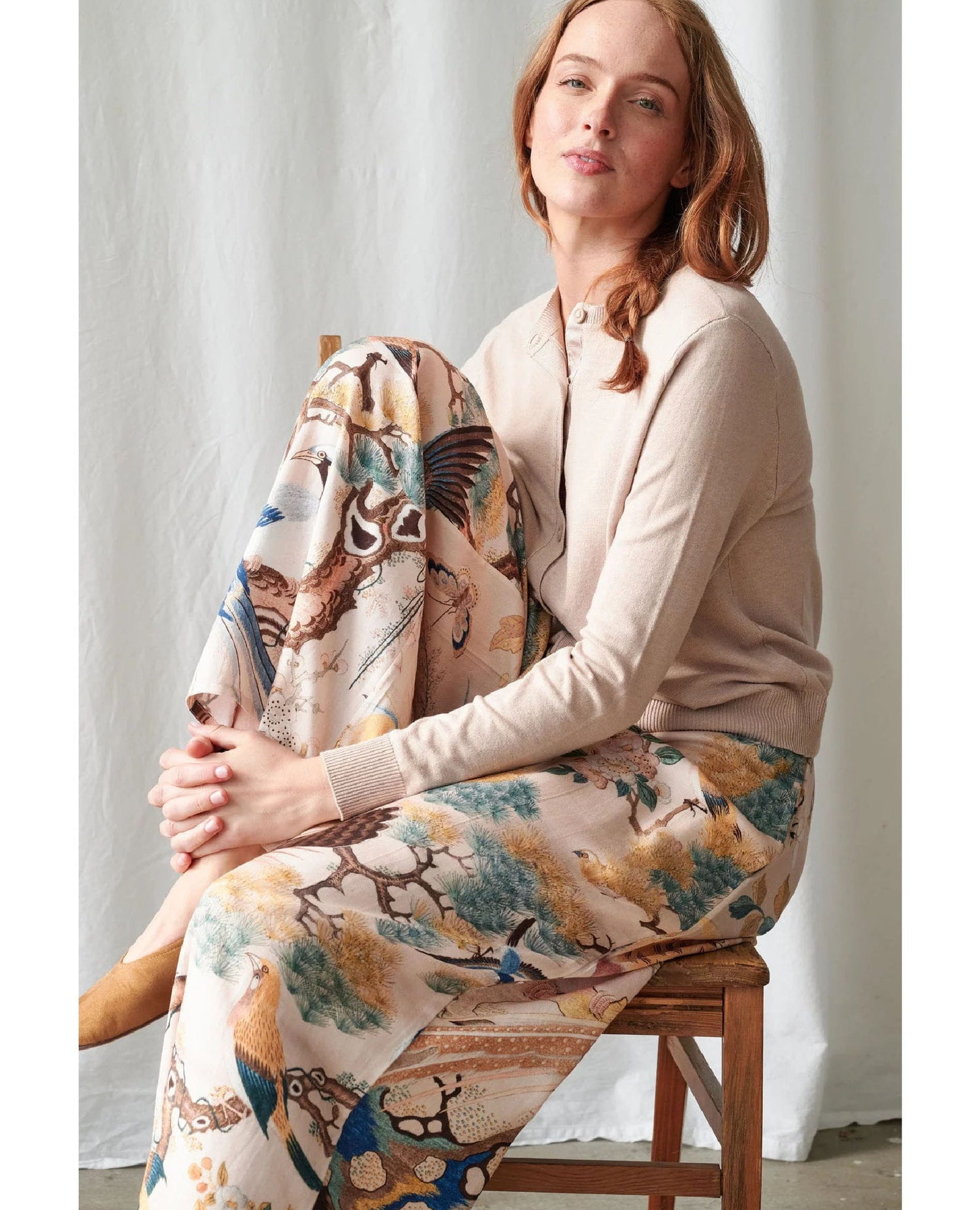 Hummingbird Nude Palazzo Pants