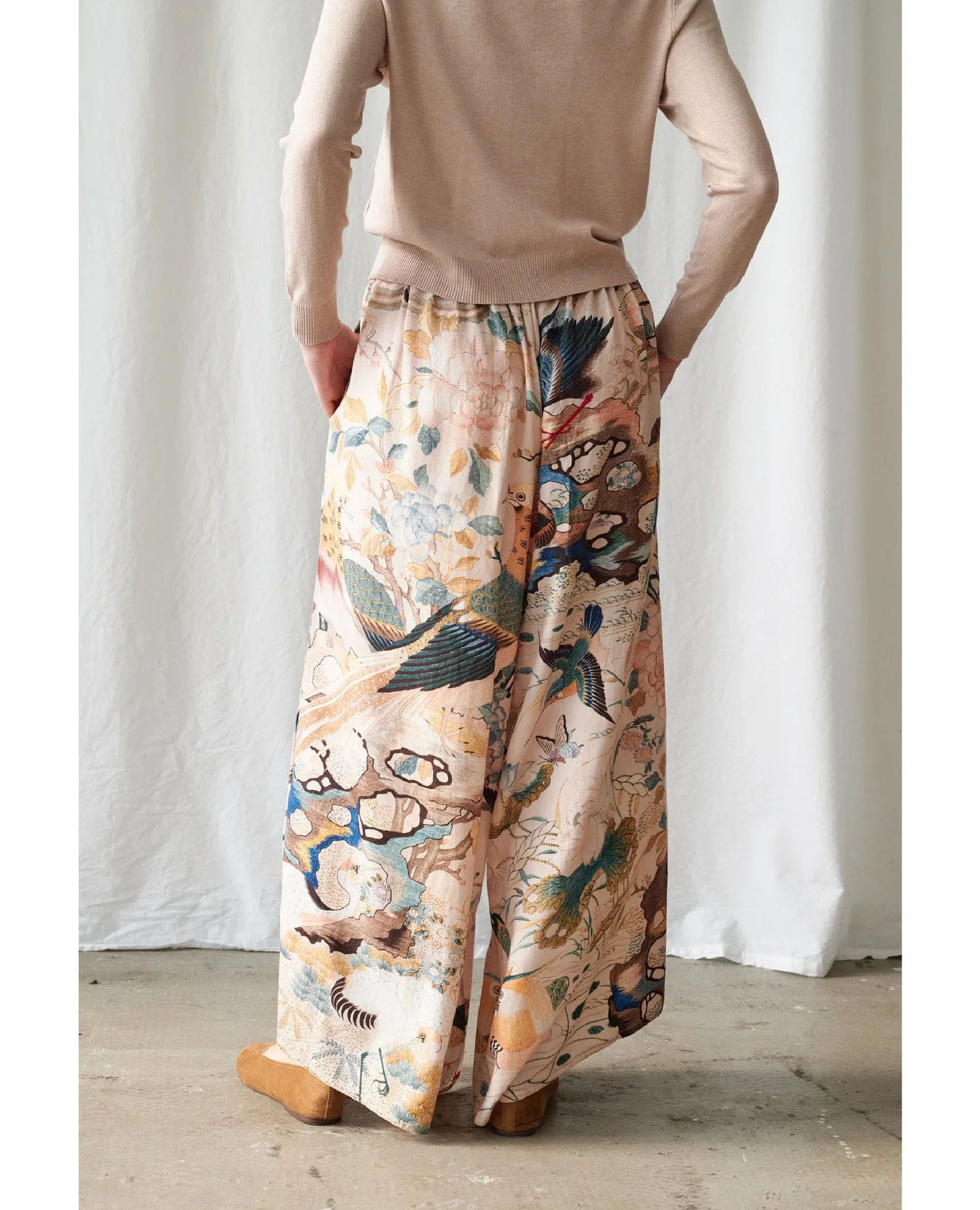 Hummingbird Nude Palazzo Pants