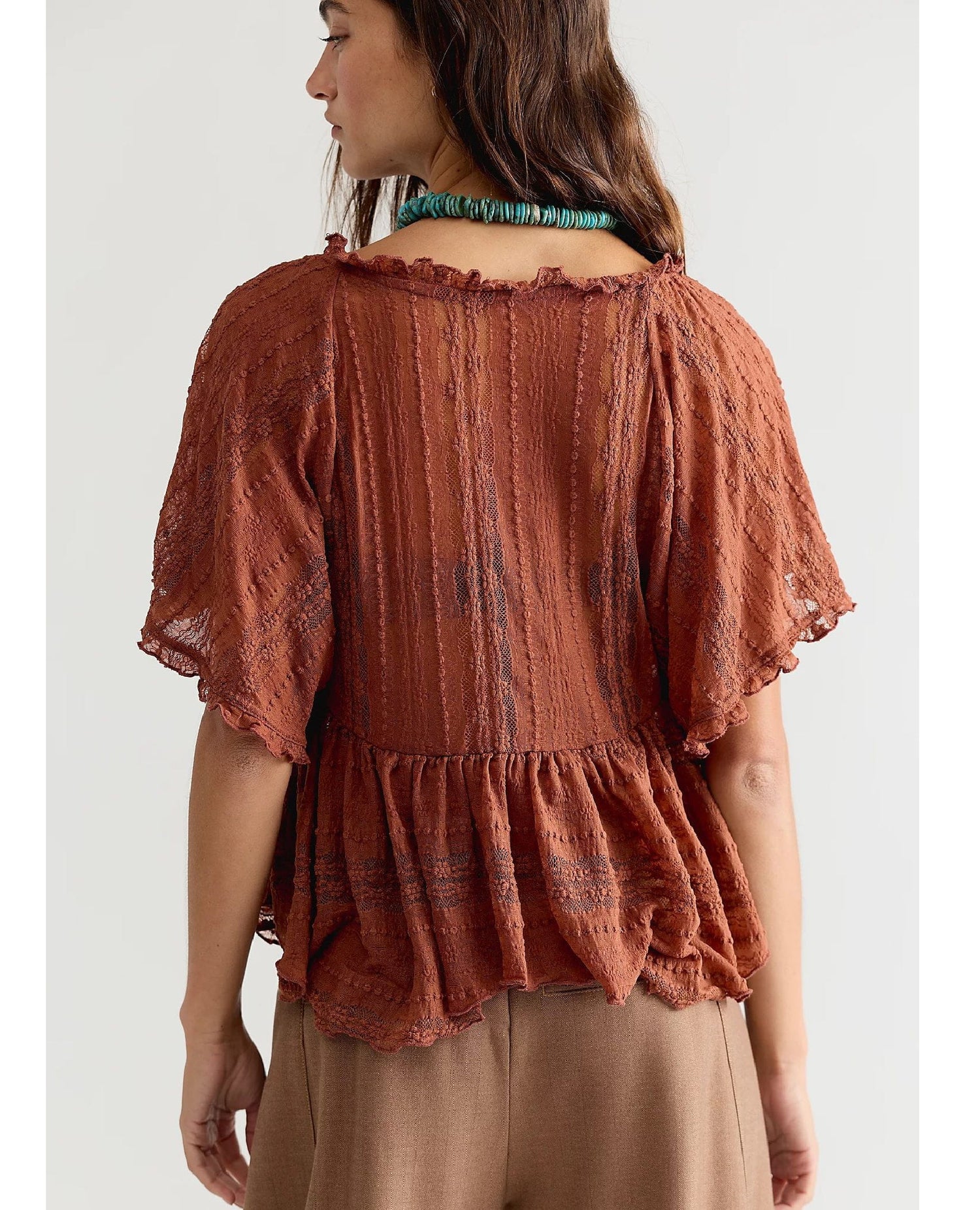 In Your Dreams Lace Top Toasted Cocoa