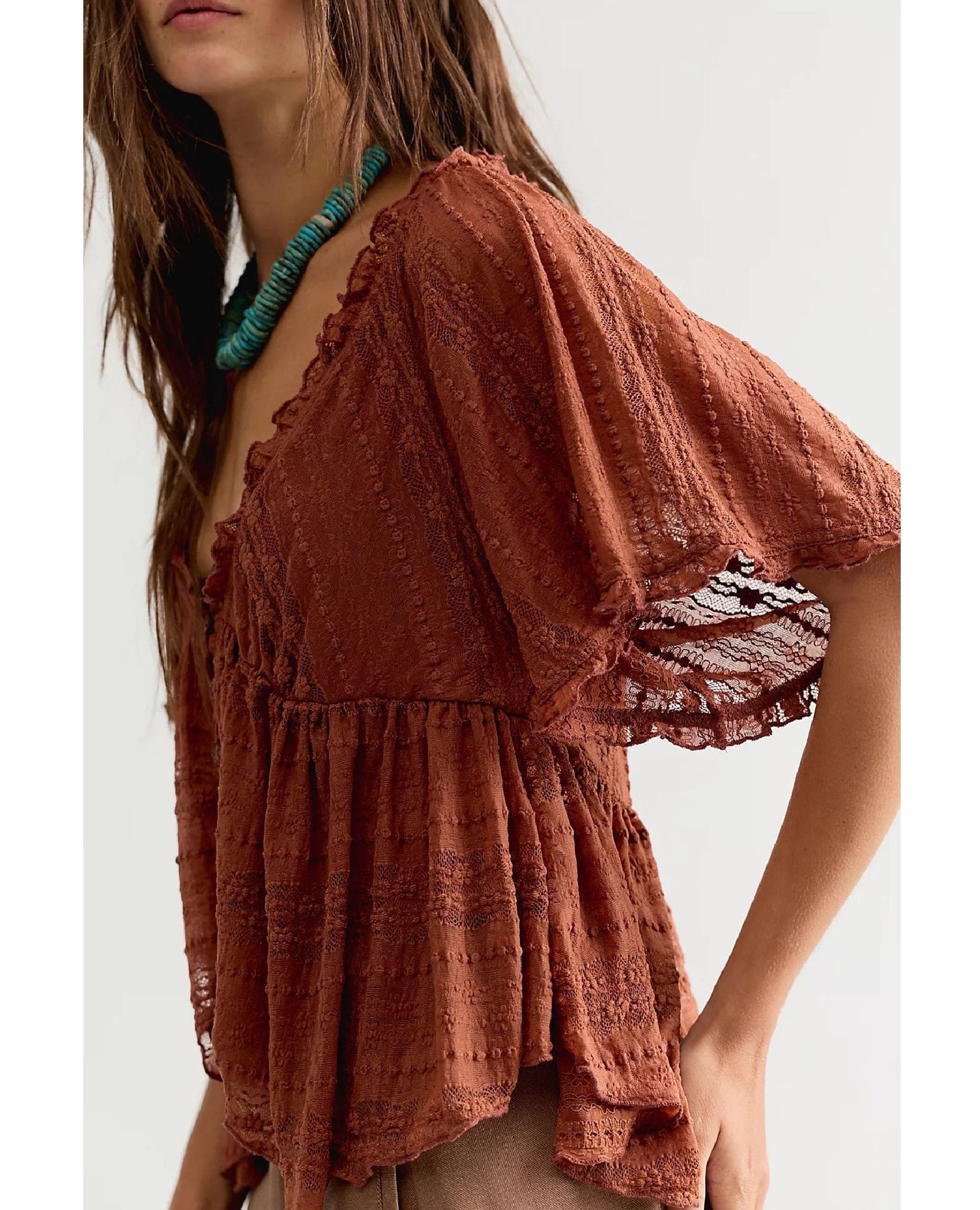 In Your Dreams Lace Top Toasted Cocoa
