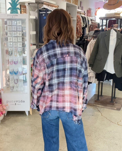 Indigo Drift Flannel – One Size (navy)