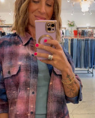 Indigo Sunset Flannel One Size