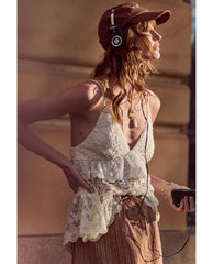 Irma Lace Halter Pearl