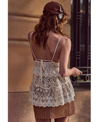 Irma Lace Halter Pearl