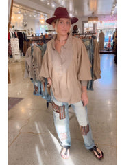 Peace and Love Jean Patched