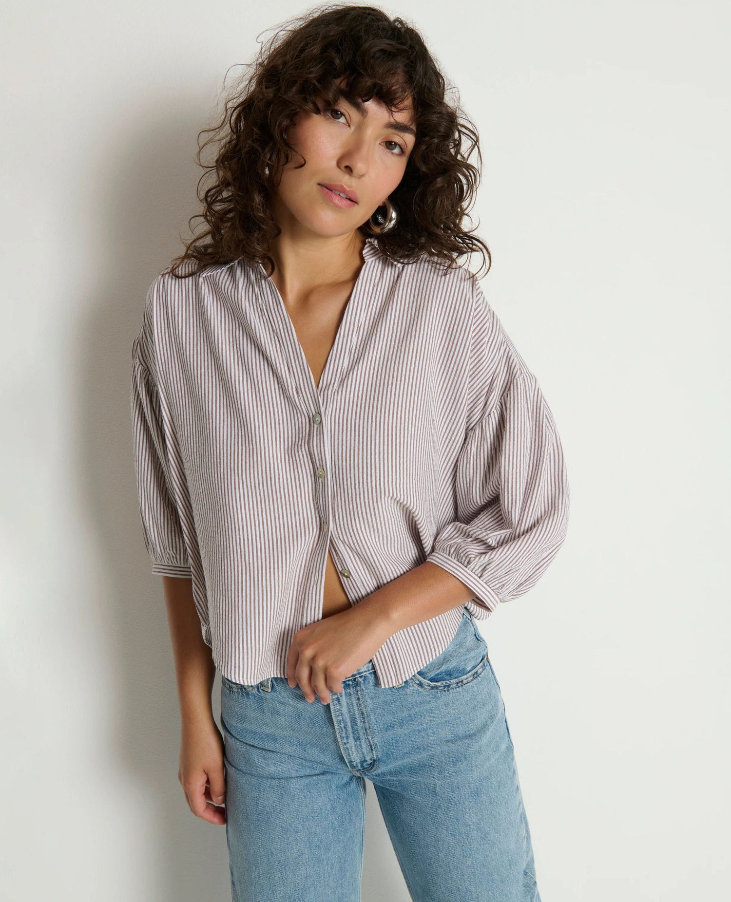 Jaynee Blouse Praline Stripe
