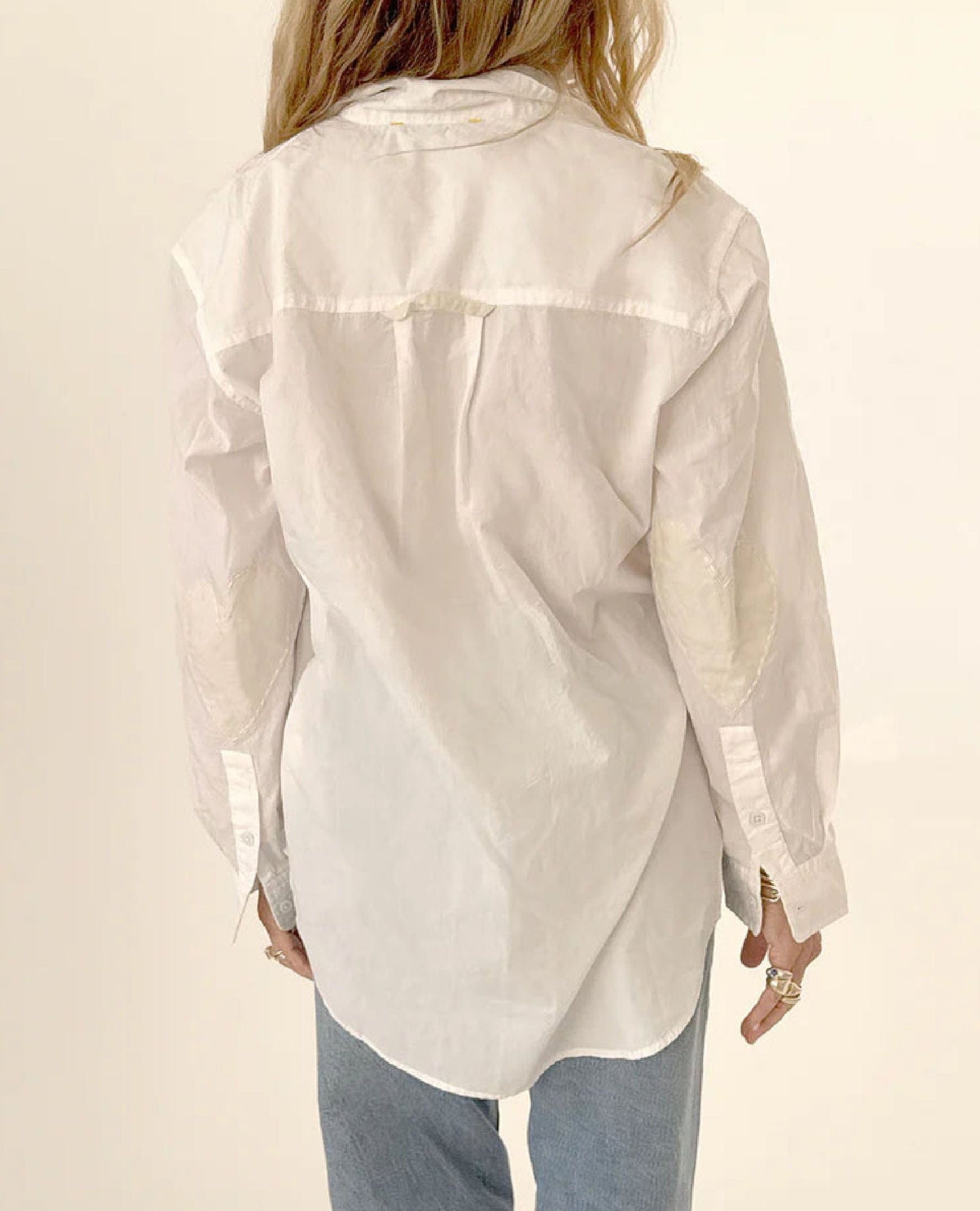 Jack Button Cross White Shirt