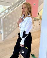 Kerri Rosenthal Black Heart White Shirt