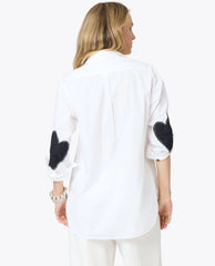 Kerri Rosenthal Black Heart White Shirt