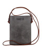 Leather Mini Crossbody Bag Grey