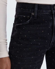 Lexi Mid Rise Bowed Straight Silver Screen