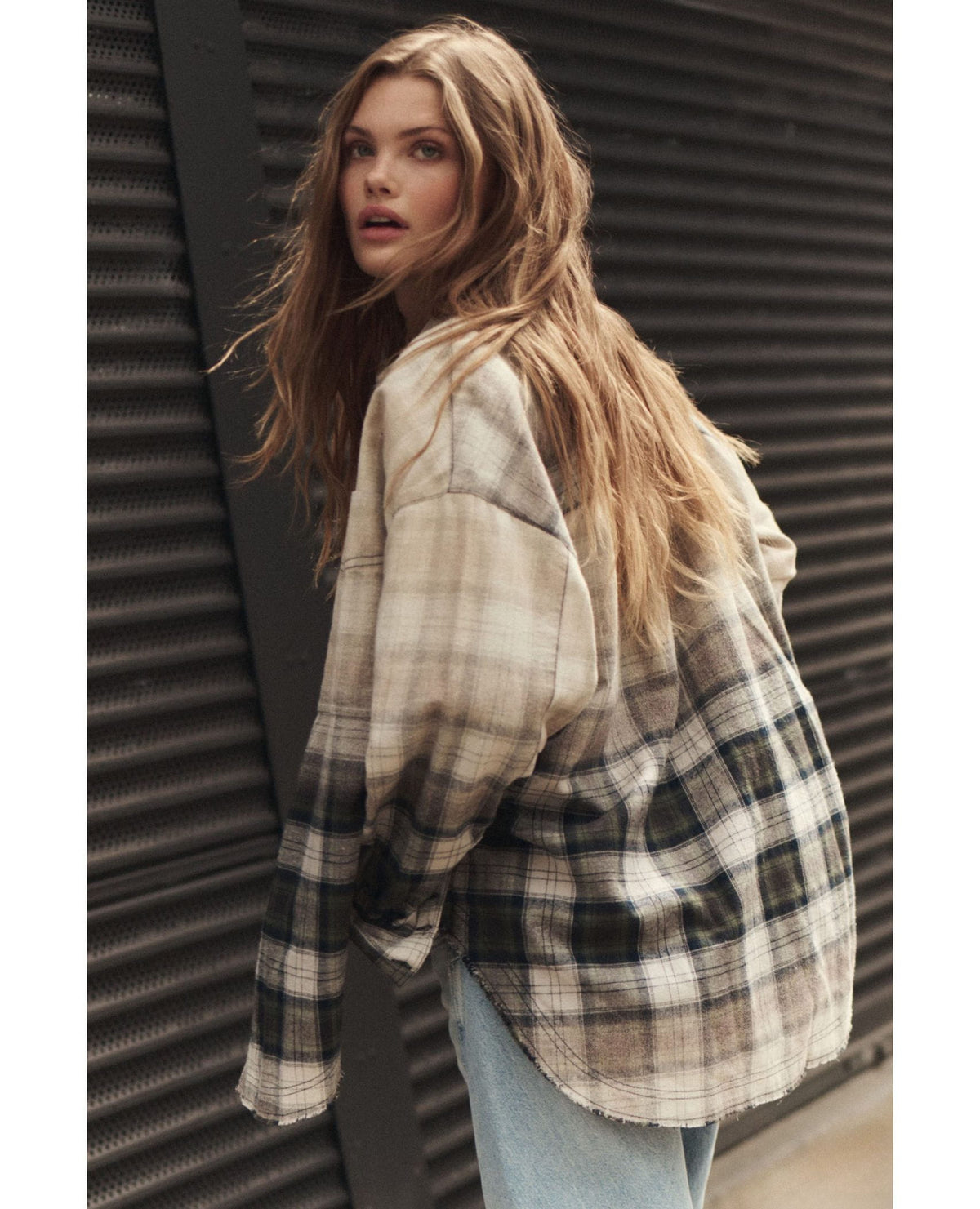 Lexi Plaid Shirt Green Combo