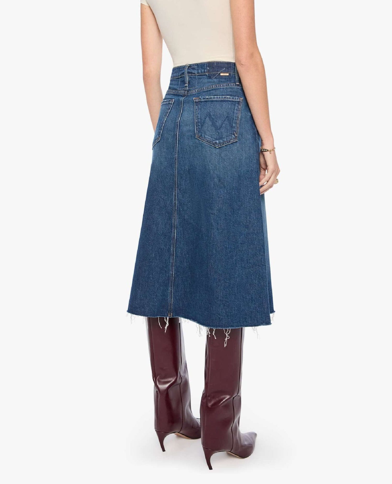 The Circle Midi Skirt Fray
